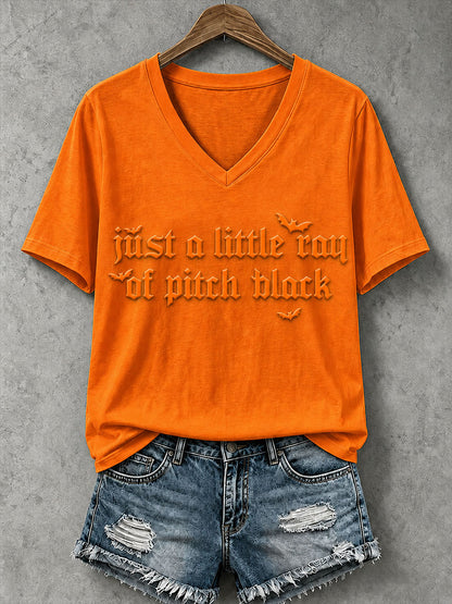 Women's Just A Little Ray Of Pitch Black T-Shirt
