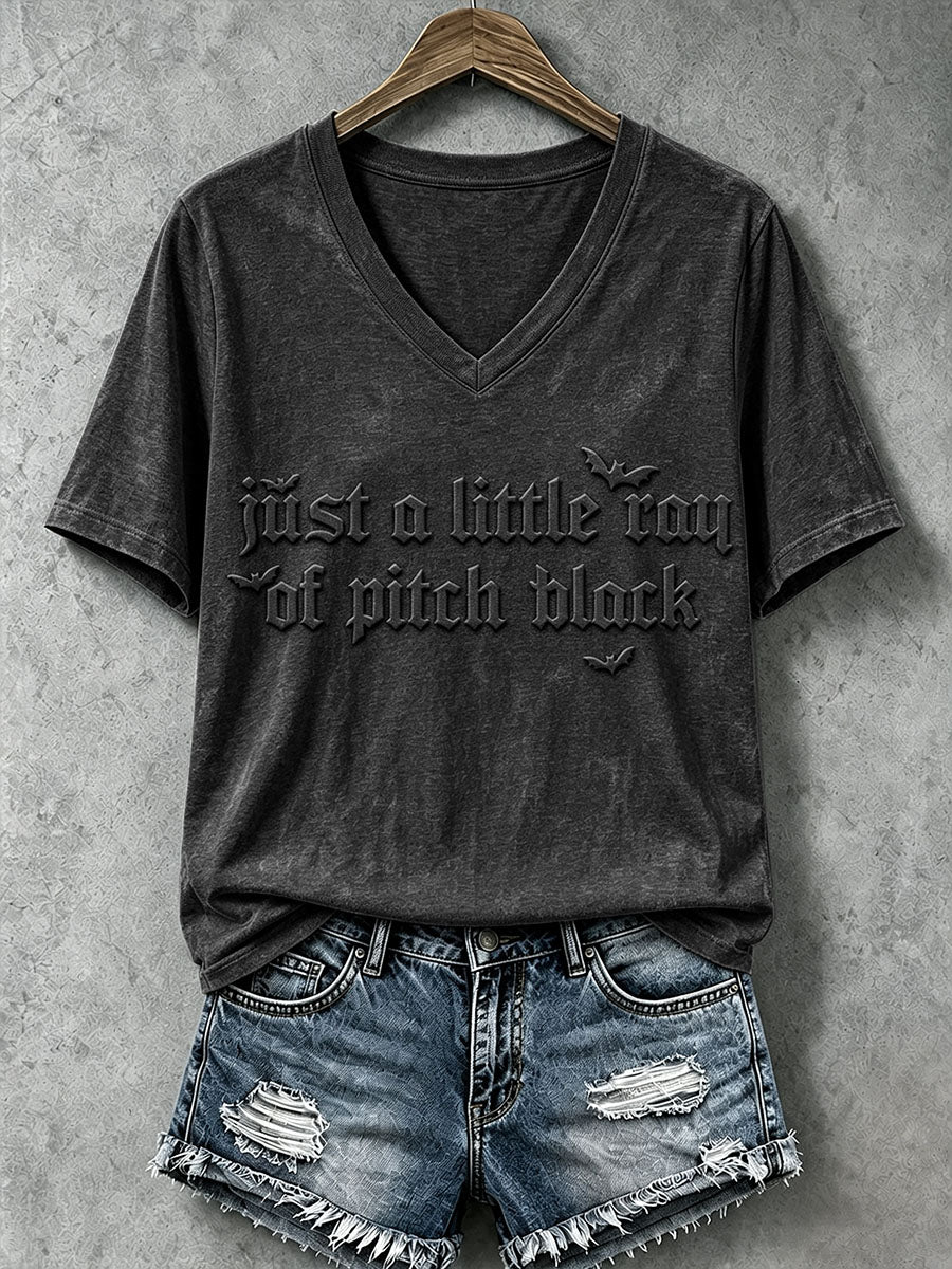 Women's Just A Little Ray Of Pitch Black T-Shirt