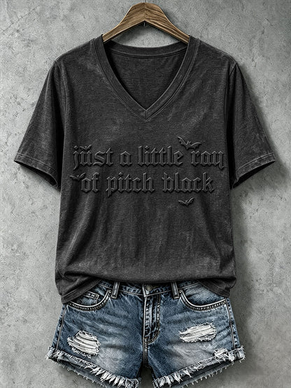 Women's Just A Little Ray Of Pitch Black T-Shirt