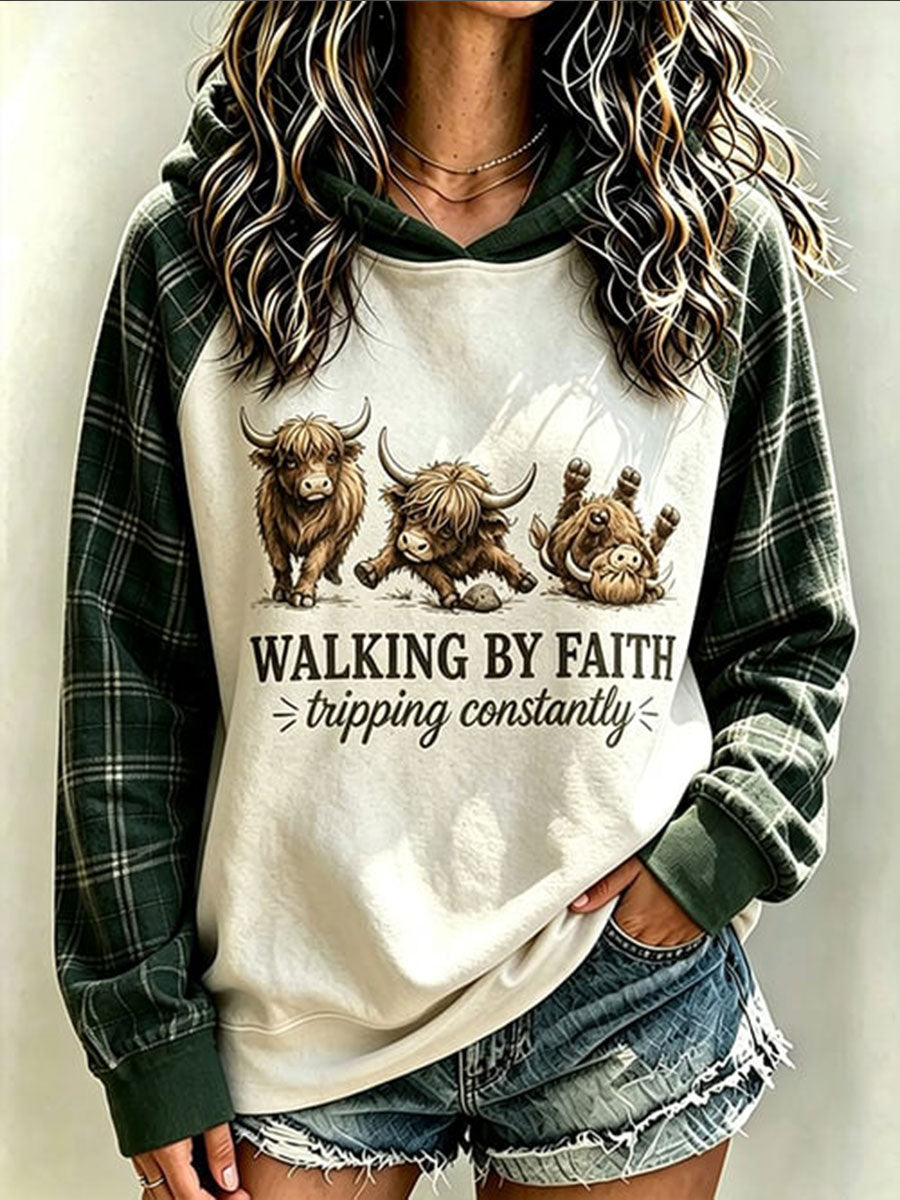 Women's Walking By Faith Tripping Constantly Regular Sweatshirt
