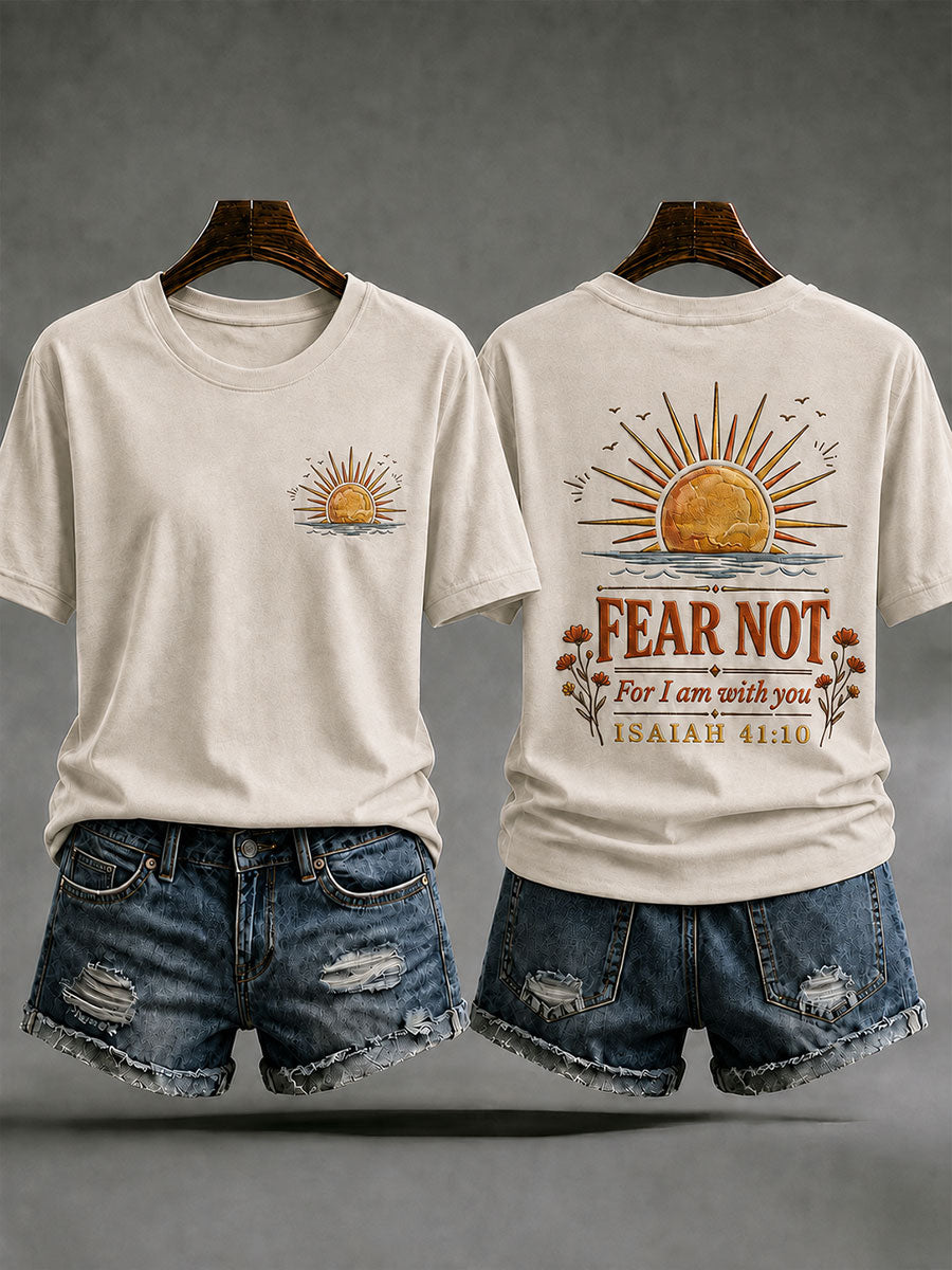 Women's 'Fear Not' Isaiah 41:10 Printed Casual T-Shirt
