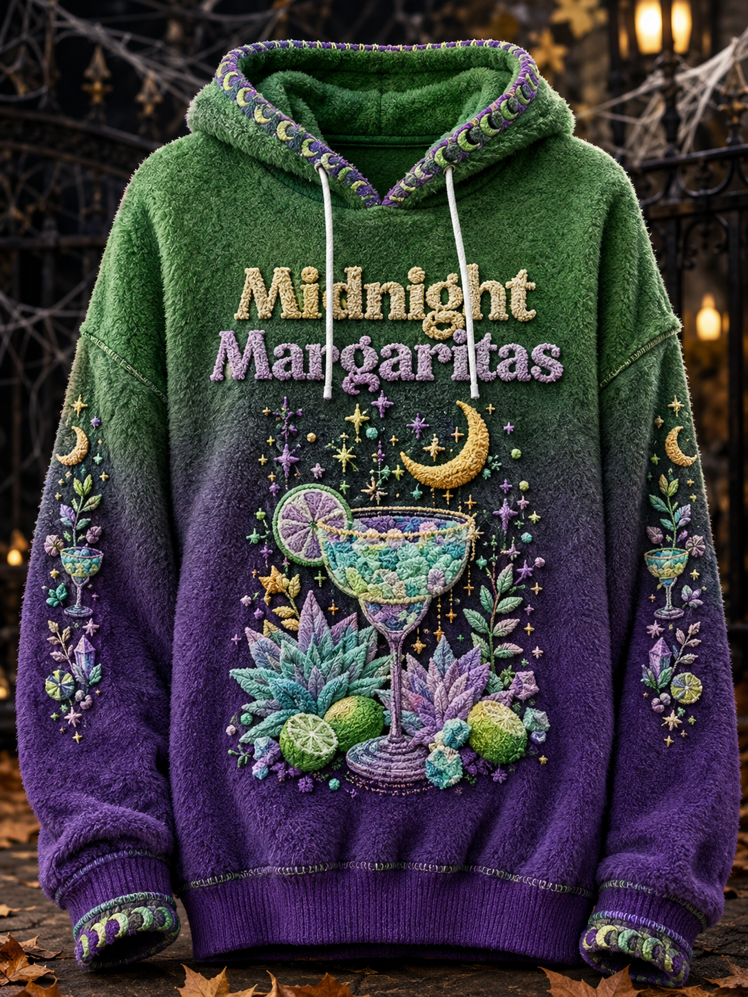 Women's Midnight Margaritas Practical Magic Inspired Flannel Hoodie