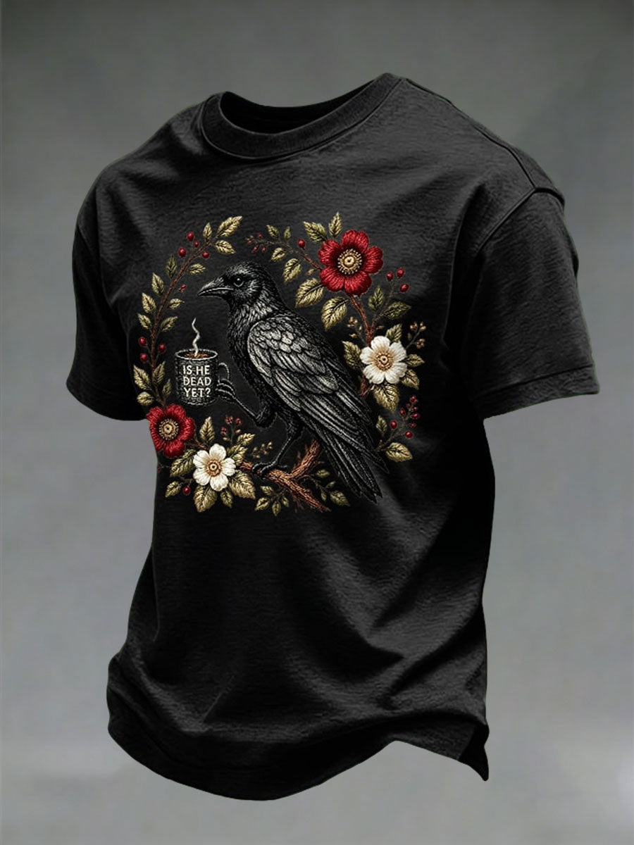 Men's 'Is He Dead Yet' Printed Casual T-Shirt