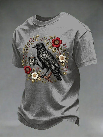 Men's 'Is He Dead Yet' Printed Casual T-Shirt