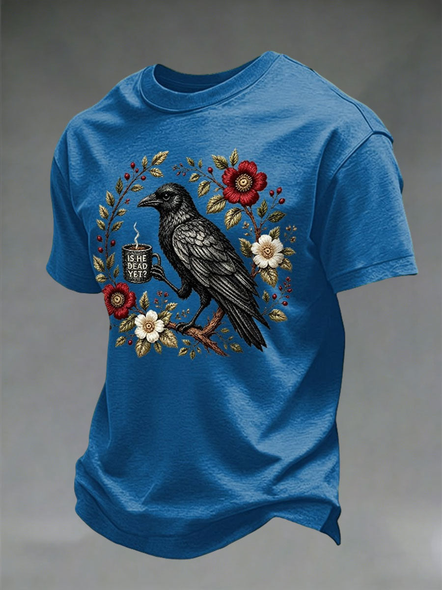 Men's 'Is He Dead Yet' Printed Casual T-Shirt