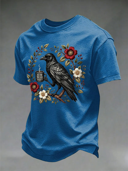 Men's 'Is He Dead Yet' Printed Casual T-Shirt