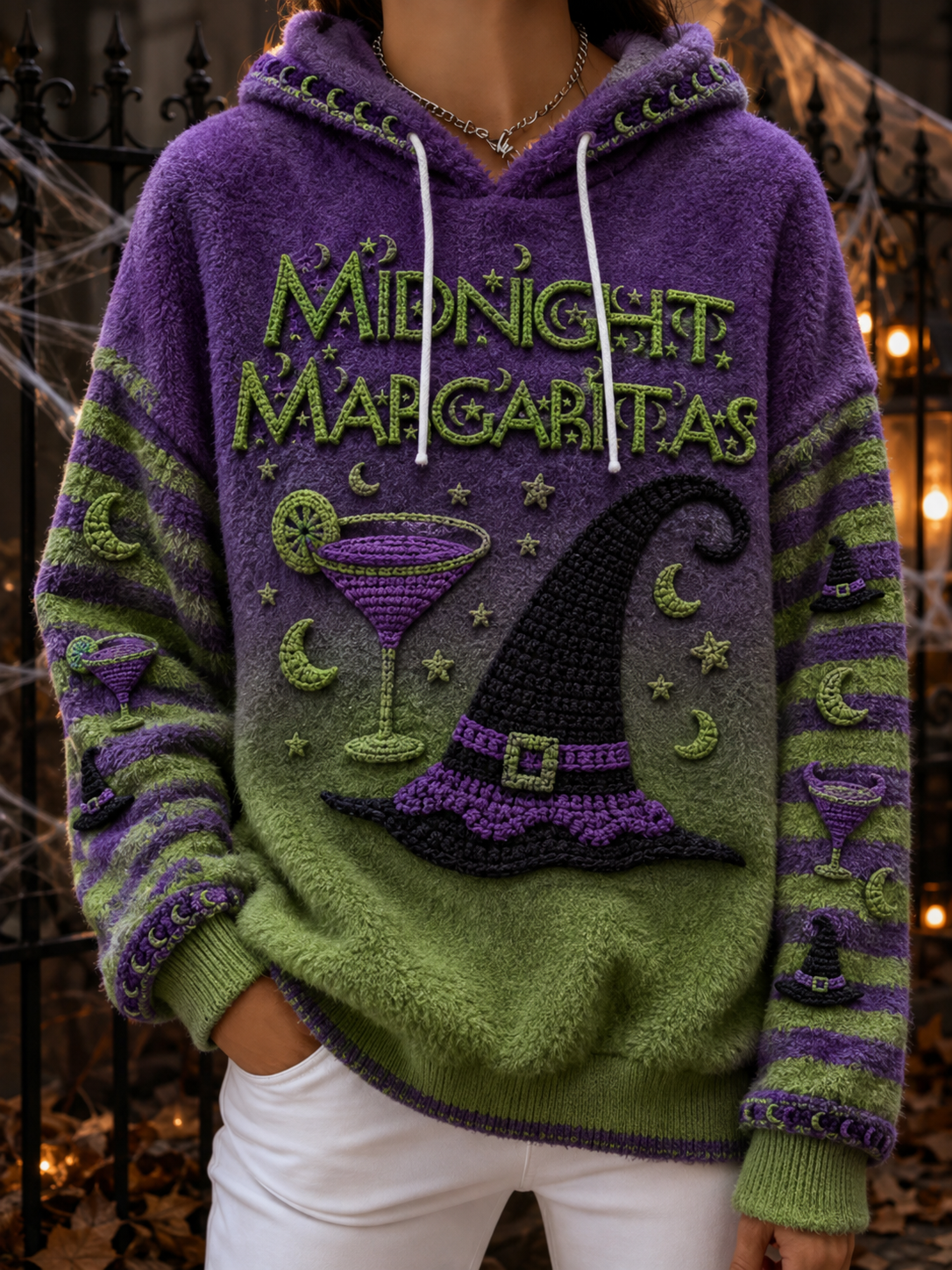 Women's Midnight Margaritas Practical Magic Inspired Flannel Hoodie
