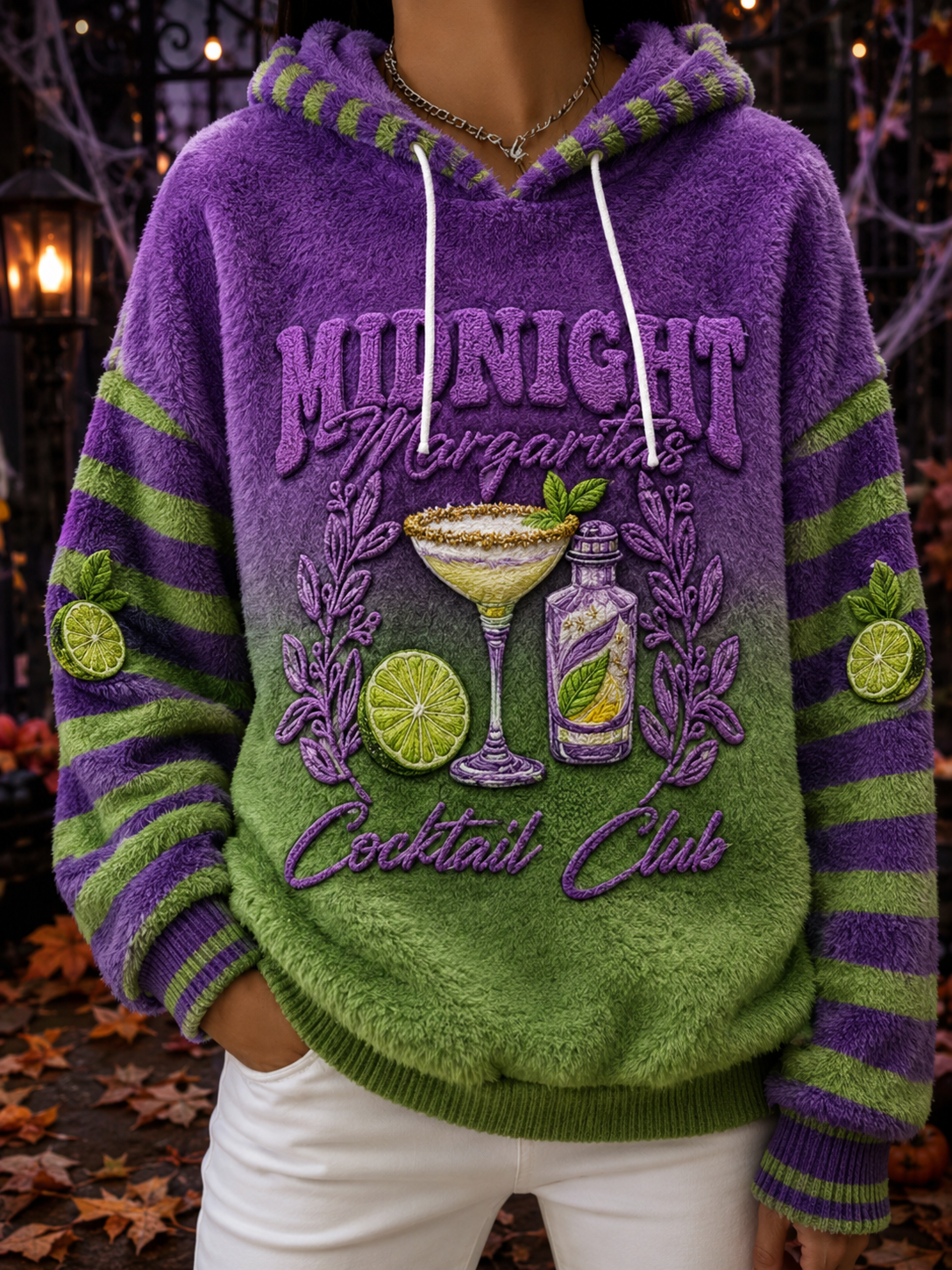 Women's Midnight Margaritas Practical Magic Inspired Flannel Hoodie