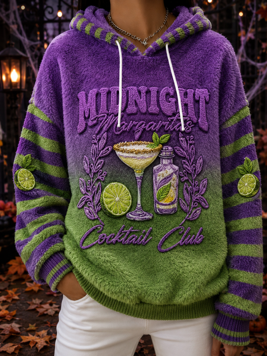 Women's Midnight Margaritas Practical Magic Inspired Flannel Hoodie