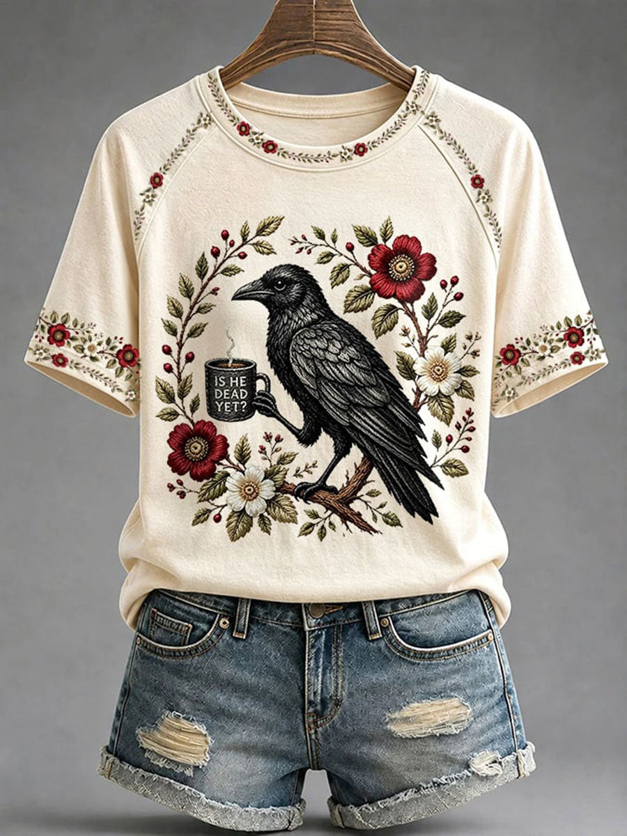 Women’s 'Is He Dead Yet' Printed Casual T-Shirt