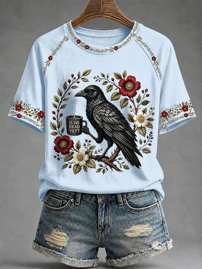 Women’s 'Is He Dead Yet' Printed Casual T-Shirt