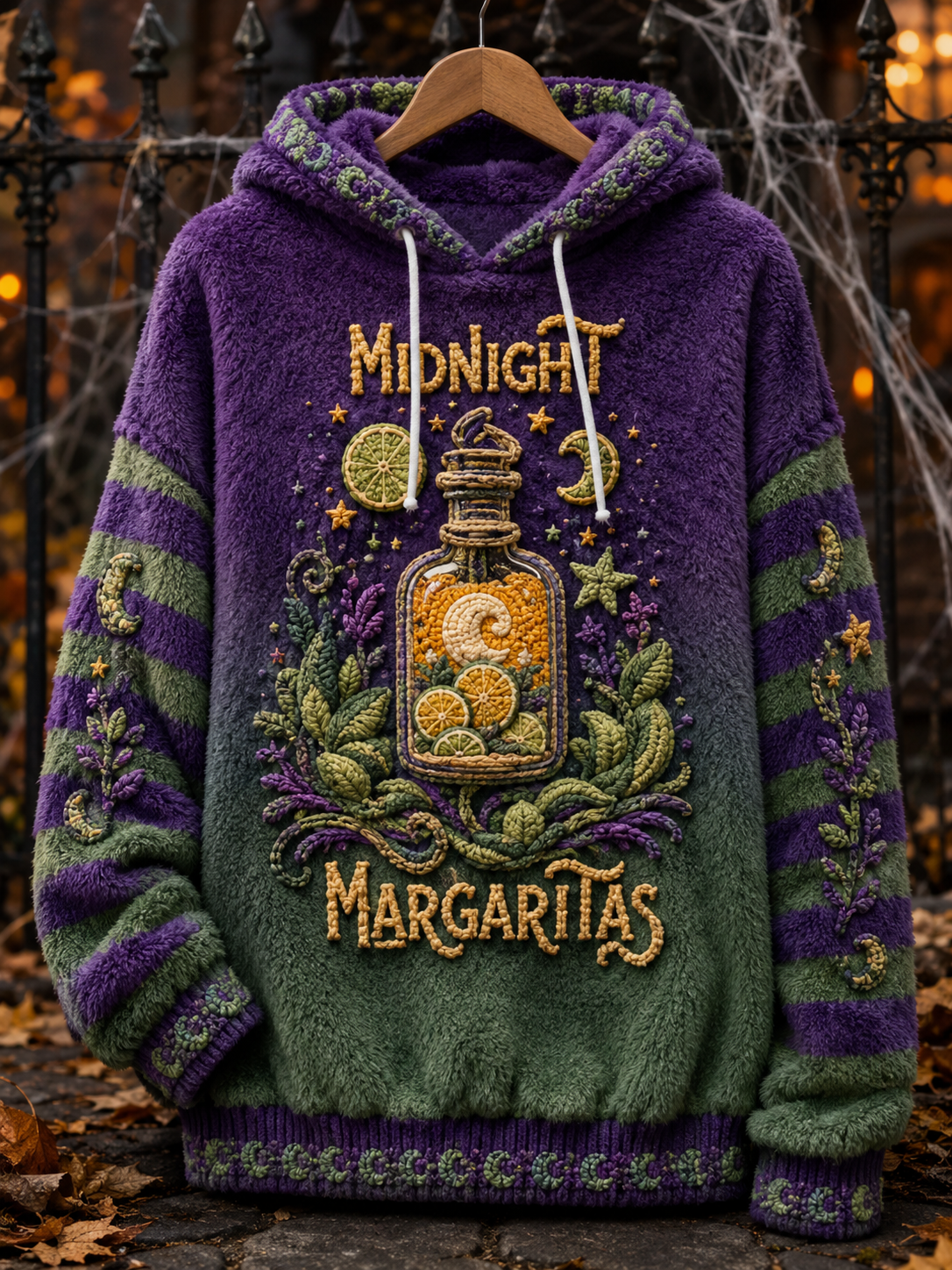 Women's Midnight Margaritas Practical Magic Inspired Flannel Hoodie