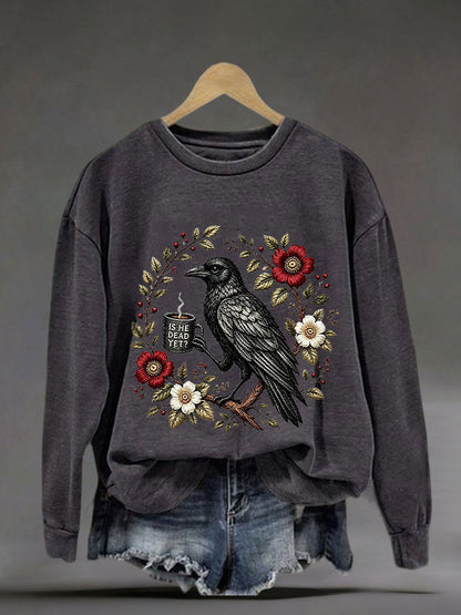 Women’s 'Is He Dead Yet' Printed Casual Sweatshirt