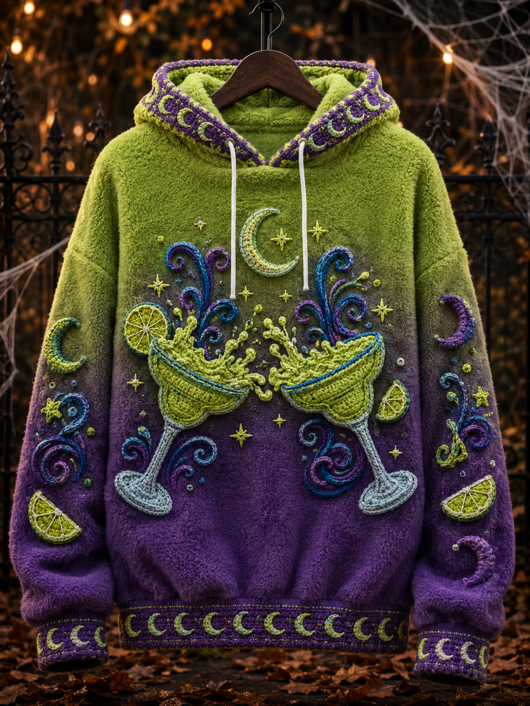Women's Midnight Margaritas Practical Magic Inspired Flannel Hoodie