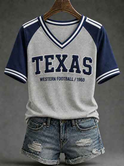 Women's Game Day Football Printed Casual T-Shirt