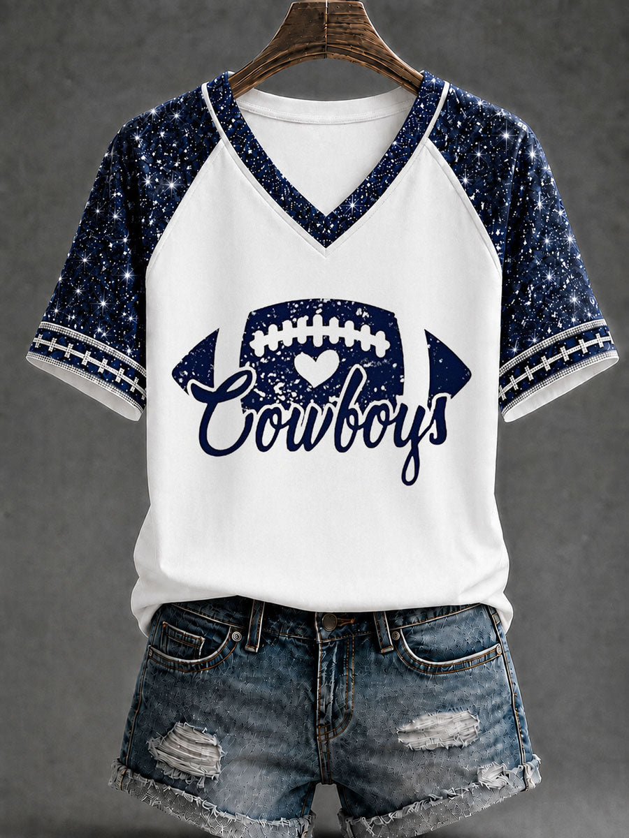 Women's Game Day Football Printed Casual T-Shirt