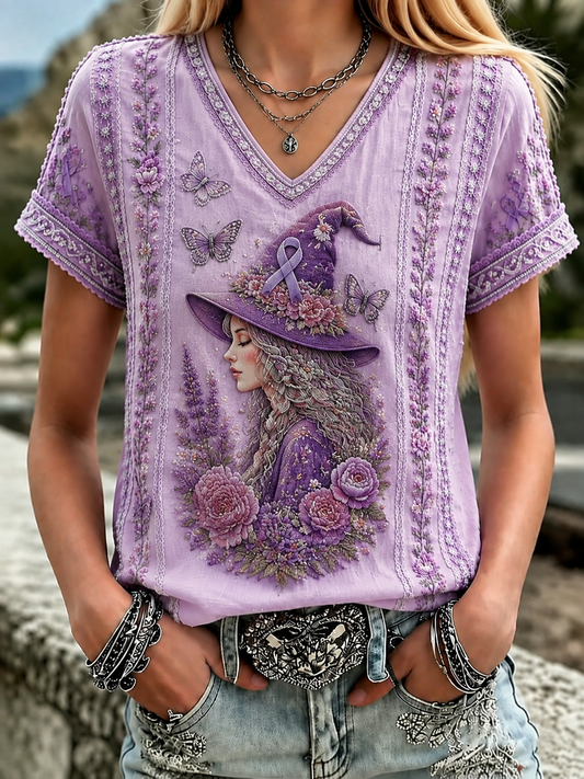 Women's Alzheimer's Awareness Short-sleeved T-shirt