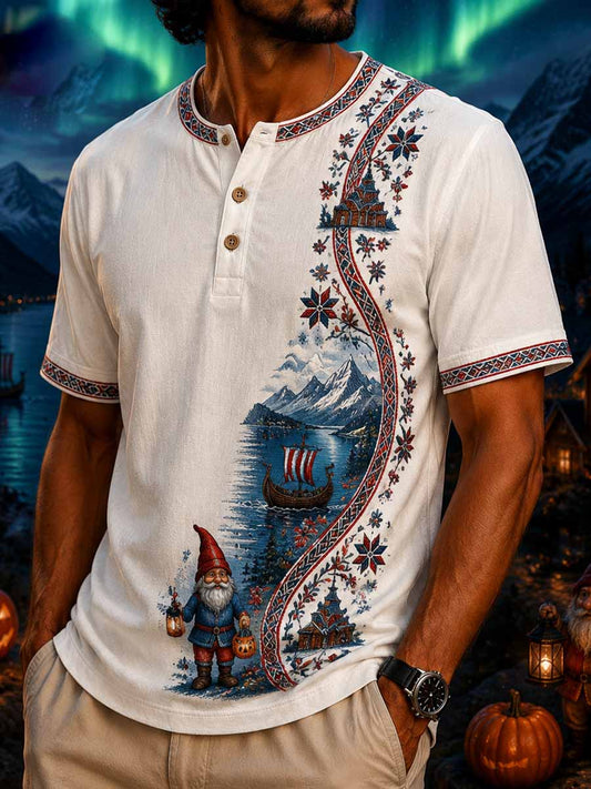 Men's Vintage Halloween Pattern Printed T-Shirt