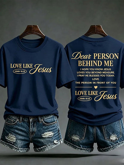 Women's Faith Print Casual T-Shirt