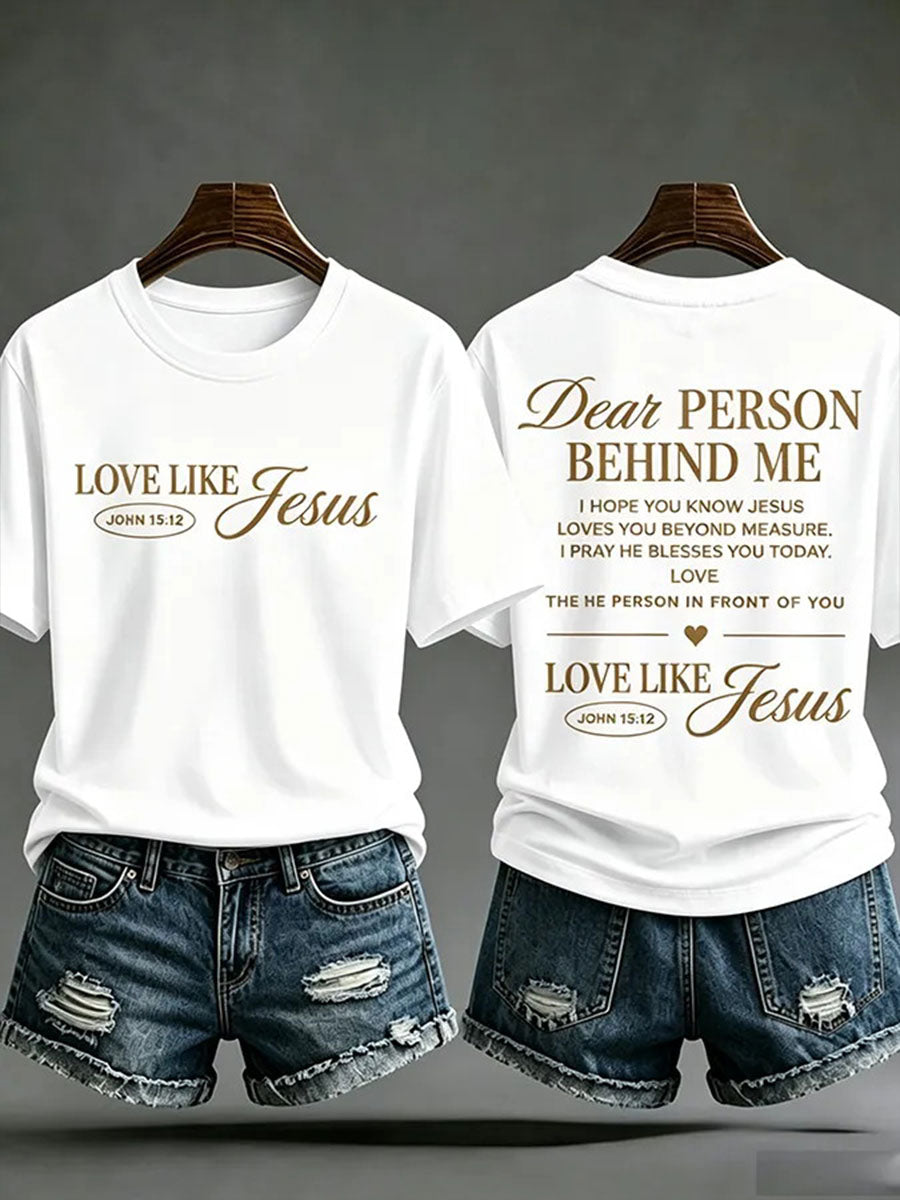 Women's Faith Print Casual T-Shirt
