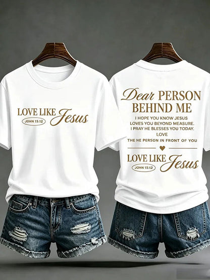Women's Faith Print Casual T-Shirt