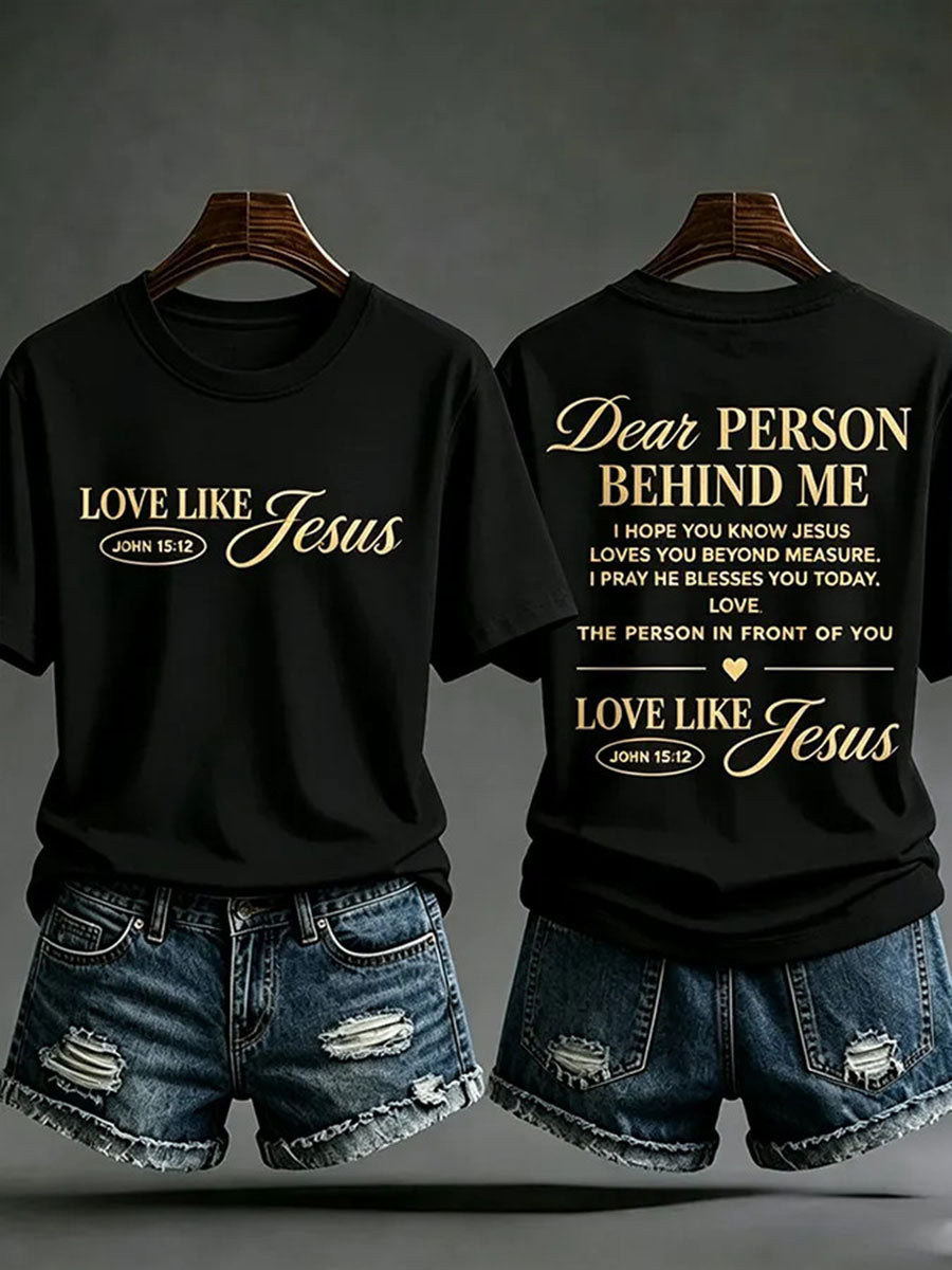 Women's Faith Print Casual T-Shirt