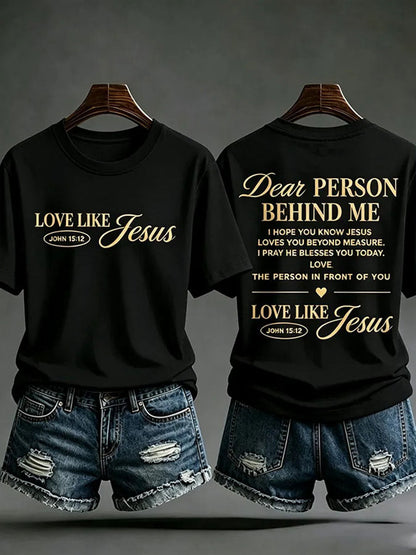 Women's Faith Print Casual T-Shirt
