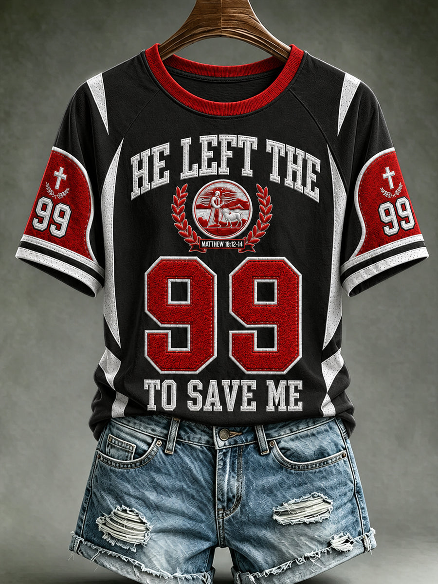 Women's Christian He Left The 99 To Find Me Short Sleeve T-shirt