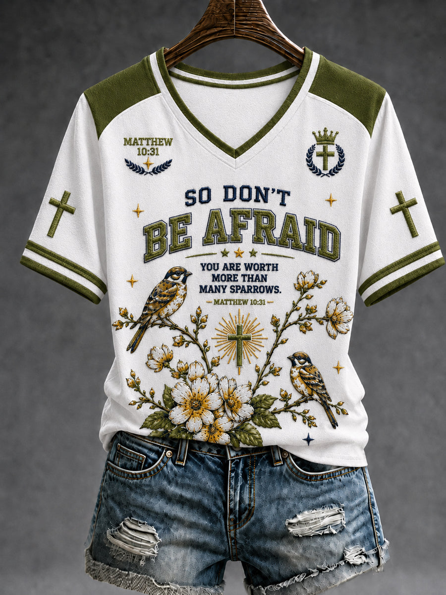 Women's Christian Don’t Be Afraid Short Sleeve T-shirt