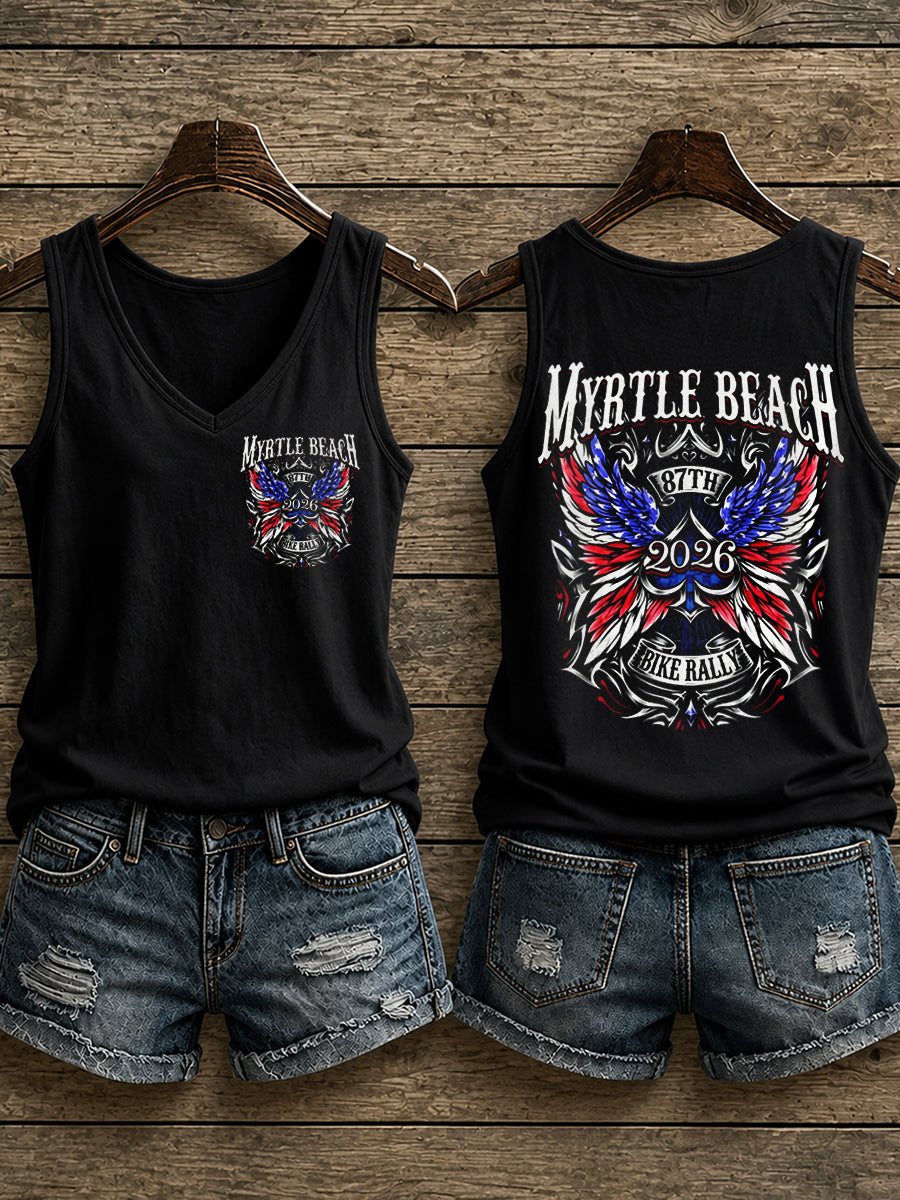 Women's Myrtle Beach Bike Rally Print Vest Top