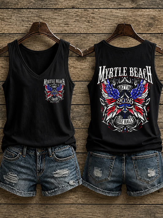 Women's Myrtle Beach Bike Rally Print Vest Top