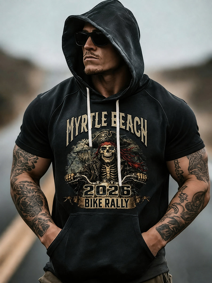 Men's Myrtle Beach Bike Rally Print Hooded Top