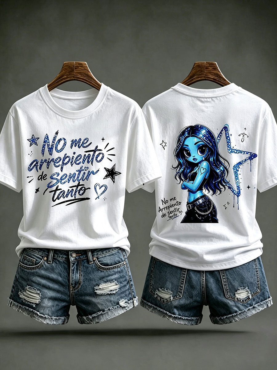 Women's No Me Arrepiento De Sentir Tanto Short-sleeved T-shirt