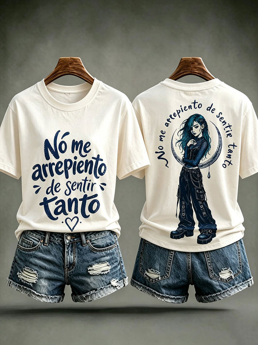 Women's No Me Arrepiento De Sentir Tanto Short-sleeved T-shirt