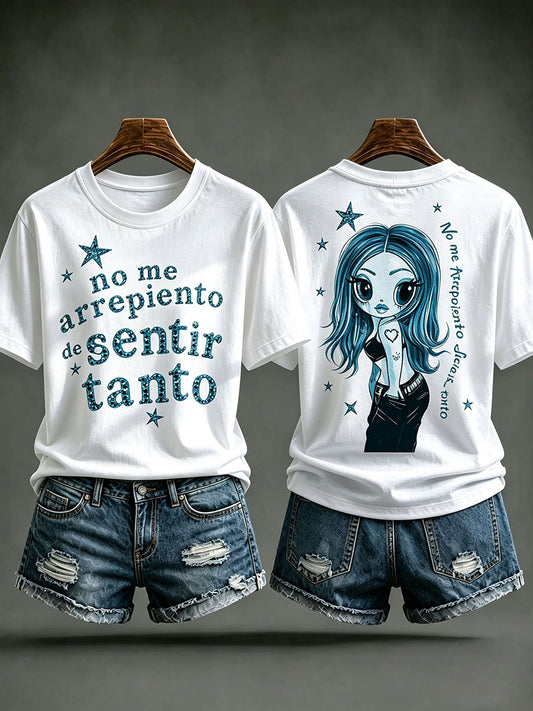 Women's No Me Arrepiento de Sentir Tanto Short-sleeved T-shirt