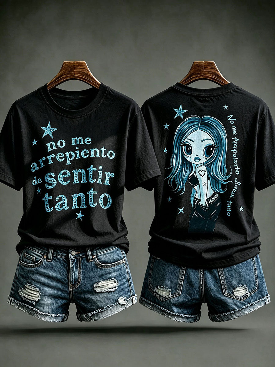 Women's No Me Arrepiento de Sentir Tanto Short-sleeved T-shirt