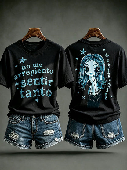 Women's No Me Arrepiento de Sentir Tanto Short-sleeved T-shirt
