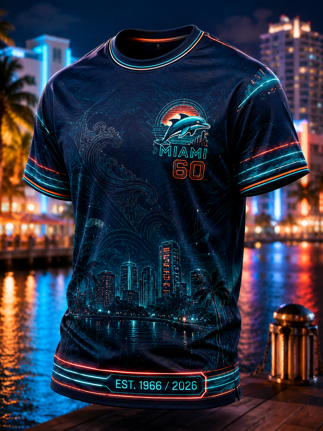 Men's Miami Dolphins Short Sleeves T-Shirt