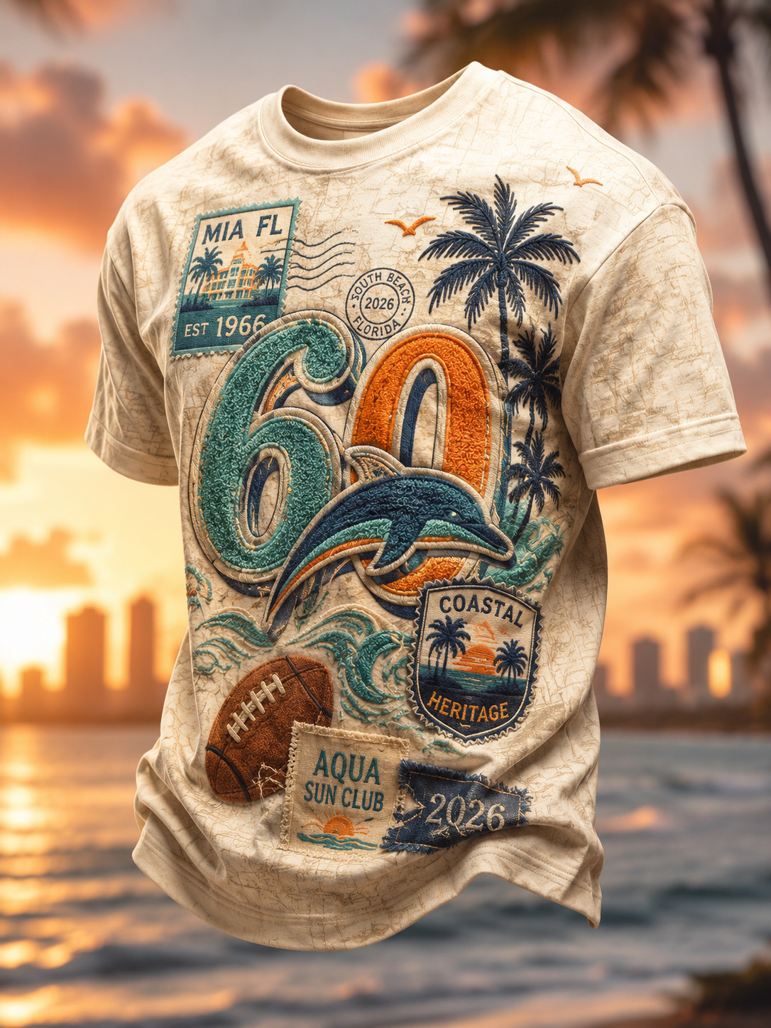 Men's Miami Dolphins Short Sleeves T-Shirt