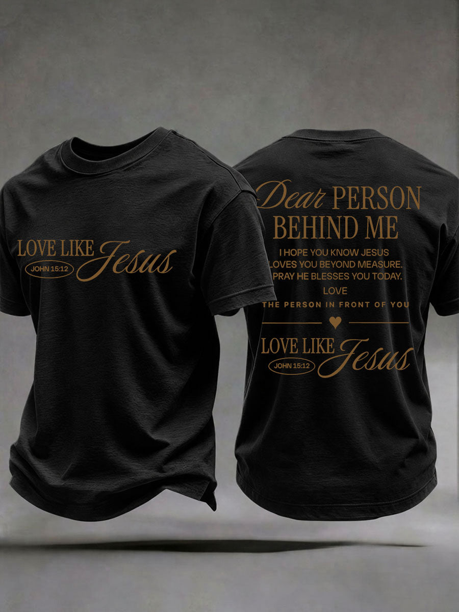 Men's 'Love like Jesus' Printed Casual T-Shirt