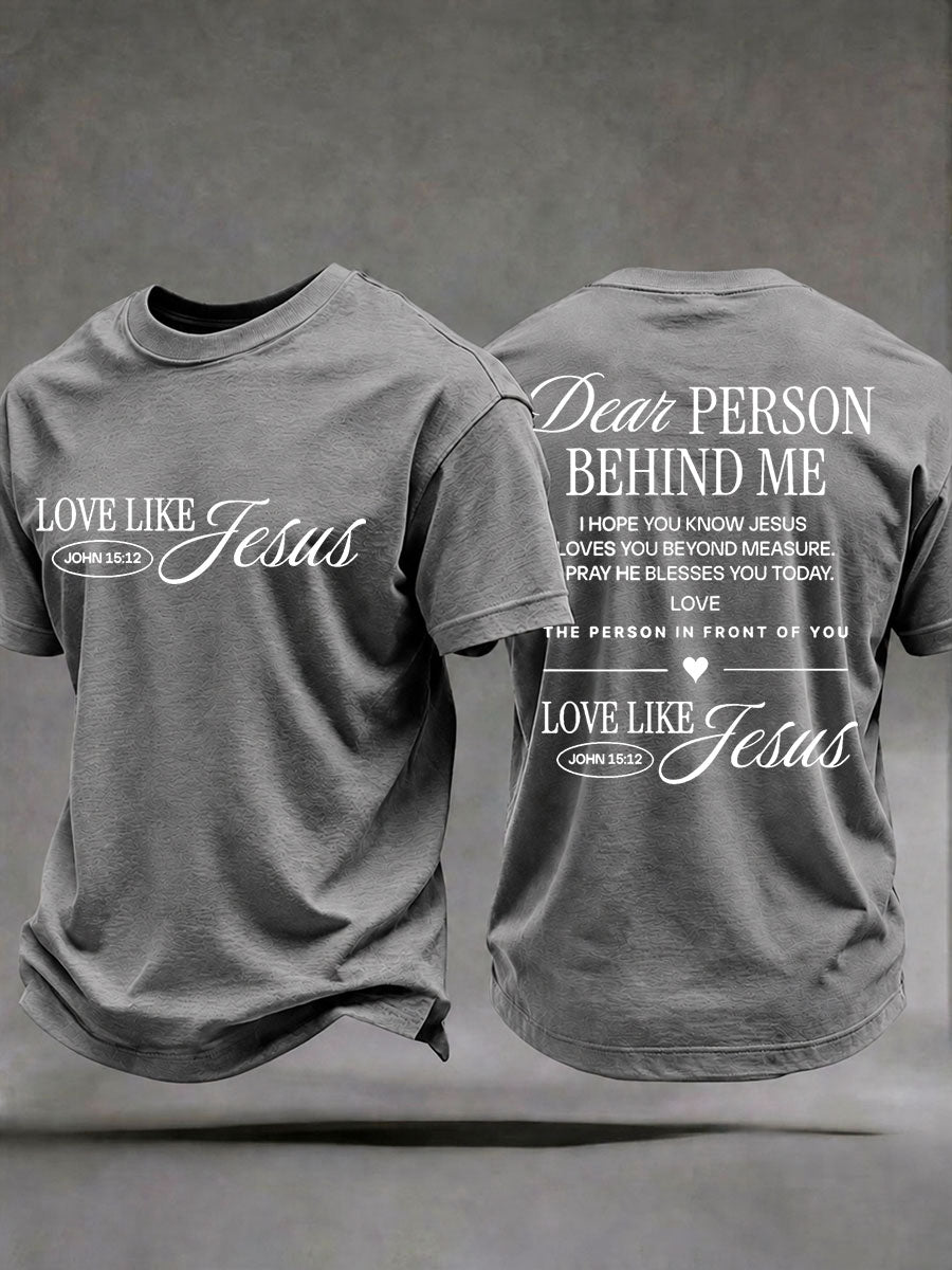 Men's 'Love like Jesus' Printed Casual T-Shirt