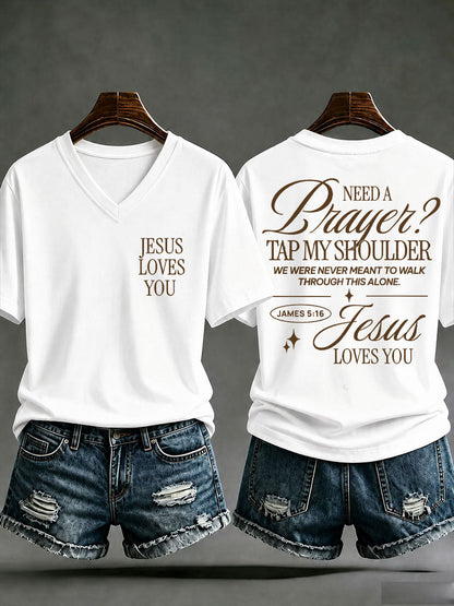 Women's 'Love like Jesus' Printed Casual T-Shirt