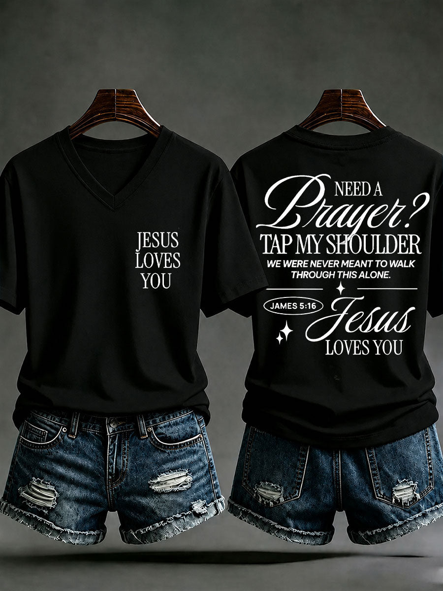Women's 'Love like Jesus' Printed Casual T-Shirt