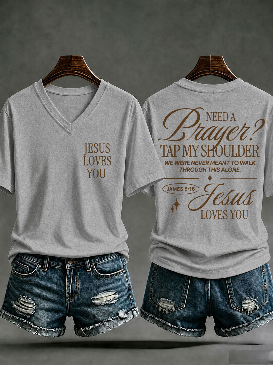 Women's 'Love like Jesus' Printed Casual T-Shirt