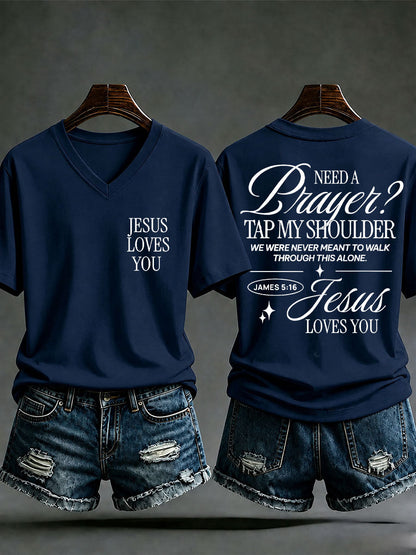 Women's 'Love like Jesus' Printed Casual T-Shirt