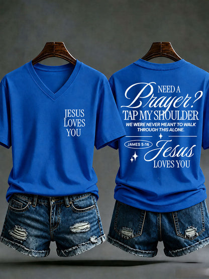 Women's 'Love like Jesus' Printed Casual T-Shirt