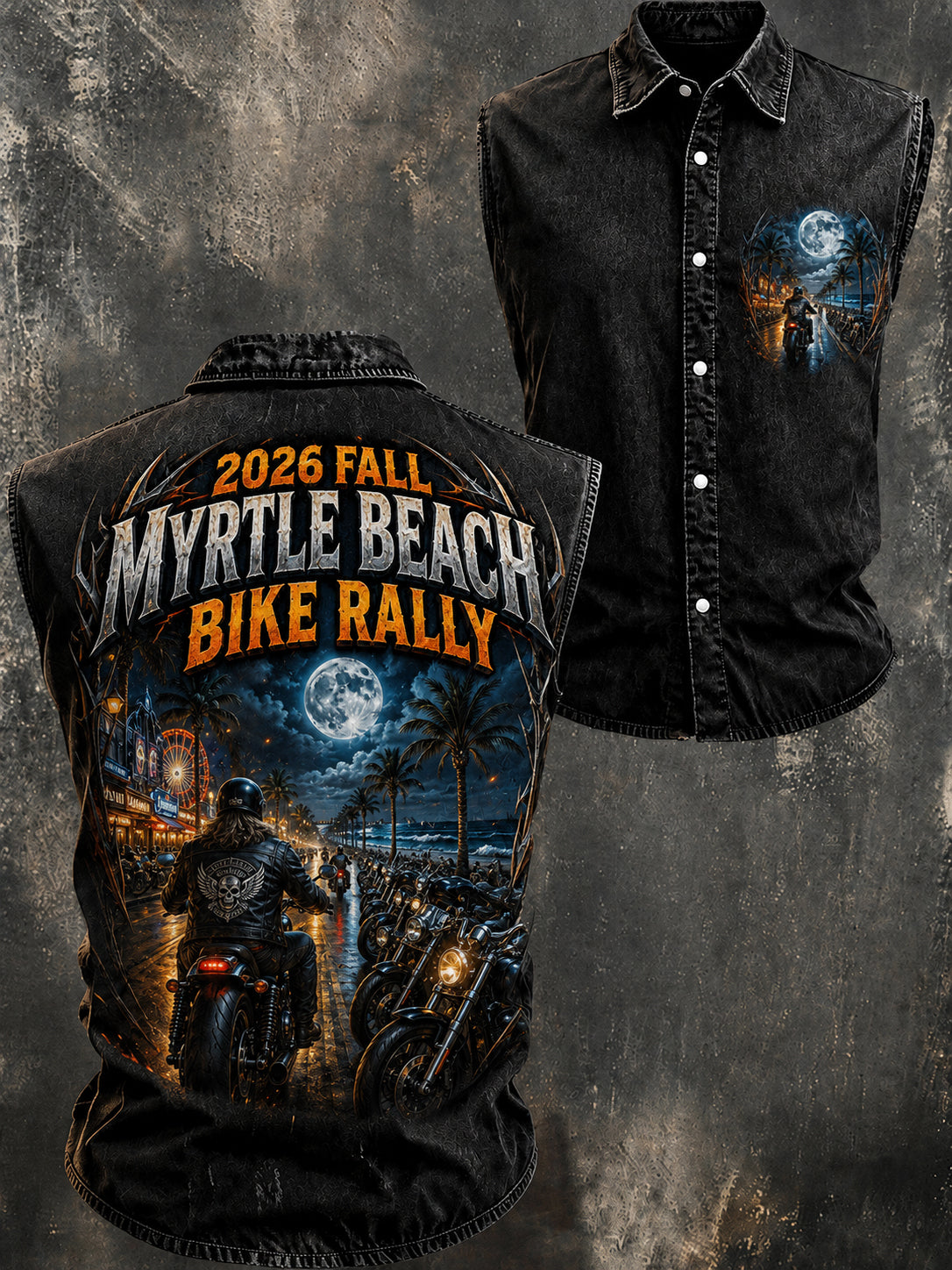 Men's Myrtle Beach Bike Rally Printed Vest Top