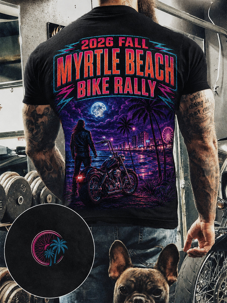 Men's Myrtle Beach Bike Rally Print Short Sleeves T-shirt