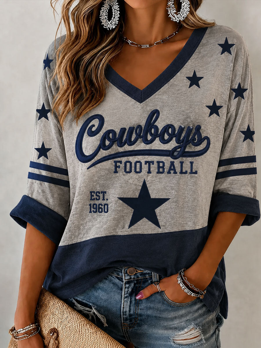 Women’s Rugby Dallas Printed Casual T-Shirt