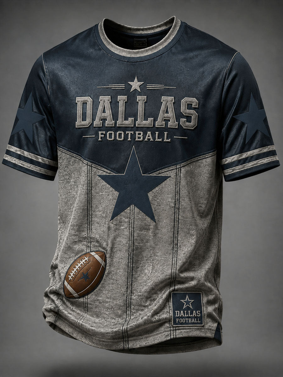 Men’s Rugby Dallas Printed Casual T-Shirt